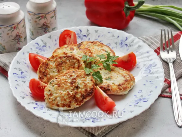 Фото блюда: Картофельно-куриные оладьи