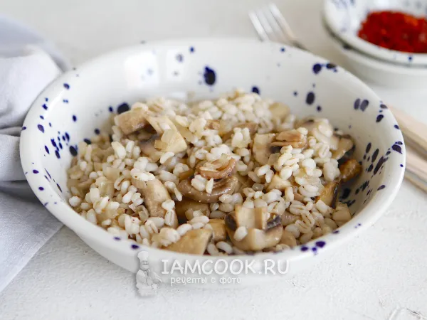 Фото блюда: Перловка с шампиньонами