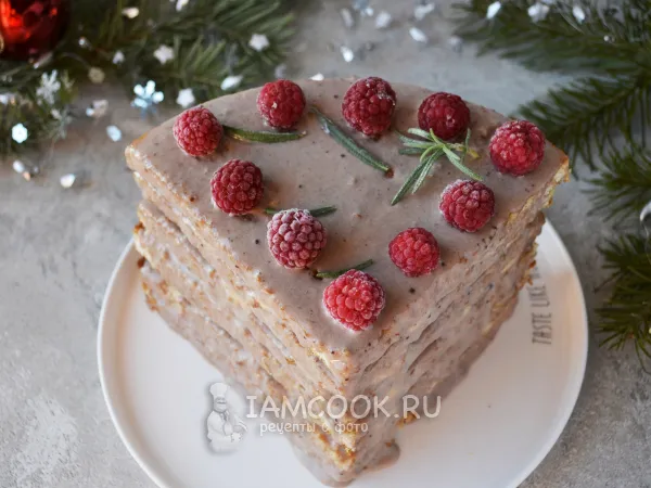 Фото блюда: Торт из покупных бисквитных коржей со сгущенкой