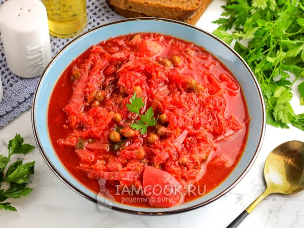 Фото готового блюда: Борщ с горохом