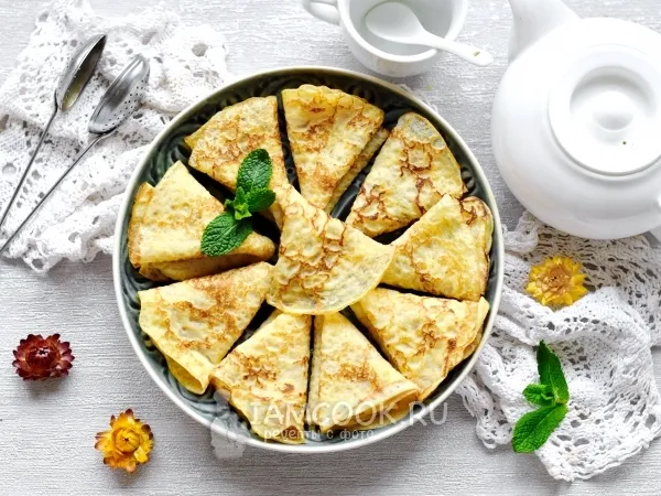 Фото блюда: Блины на майонезе и воде