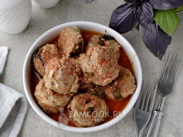 Фото блюда: Фрикадельки в томатном соусе в мультиварке