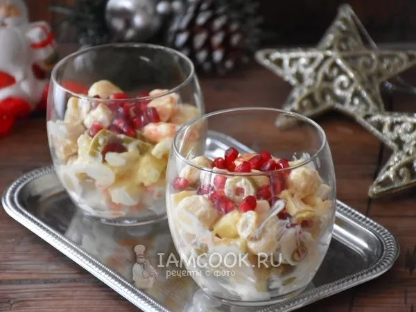 Фото блюда: Салат с морепродуктами и грибами