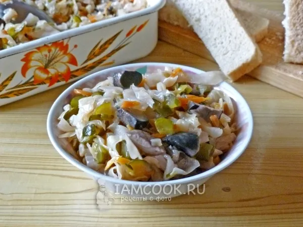 Фото блюда: Солянка овощная с маринованными подосиновиками