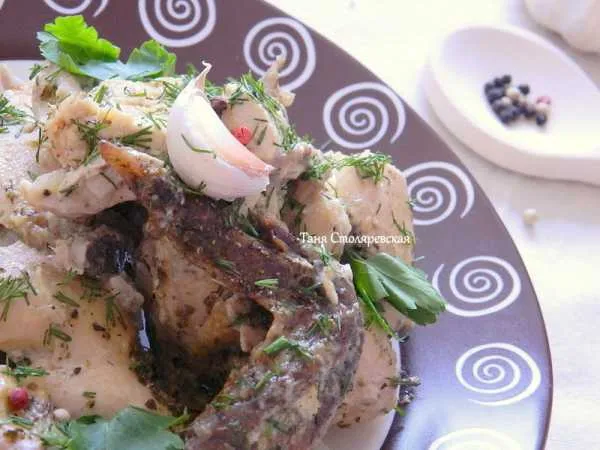 Фото блюда: Курица в молоке, запеченная в духовке