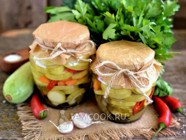 Фото блюда: Маринованные кабачки «Пальчики оближешь» на зиму