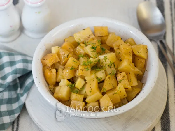 Фото готового блюда: Репа с тимьяном в духовке