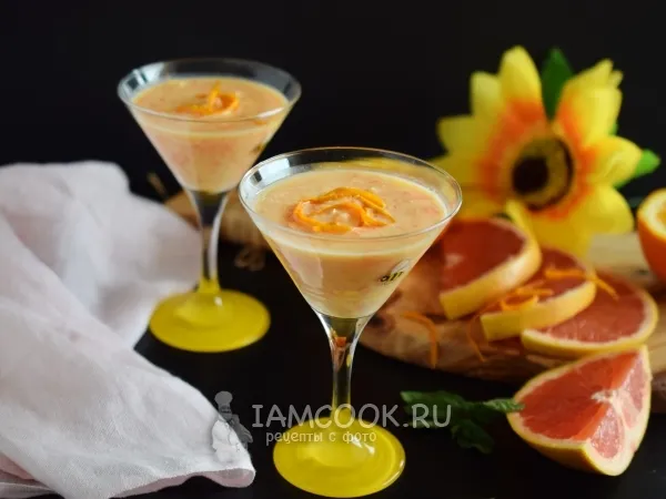 Фото блюда: Смузи с грейпфрутом и апельсином