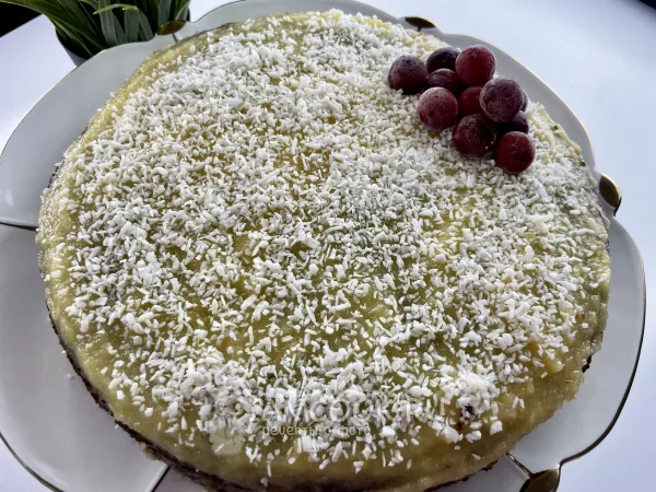 Фото блюда: Постный шоколадный торт с апельсиновым кремом