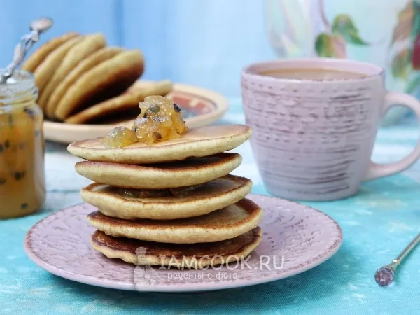 Фото блюда: Пышные оладьи на воде и соде