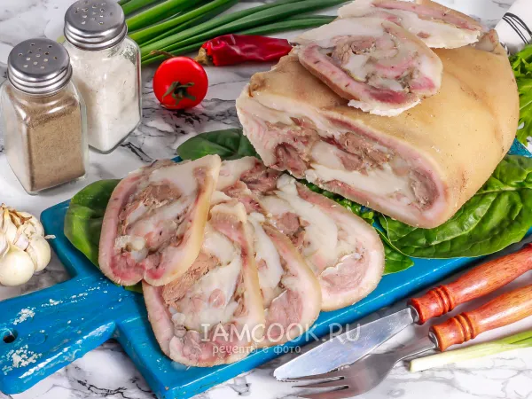 Фото готового блюда: Рулет из свиной головы