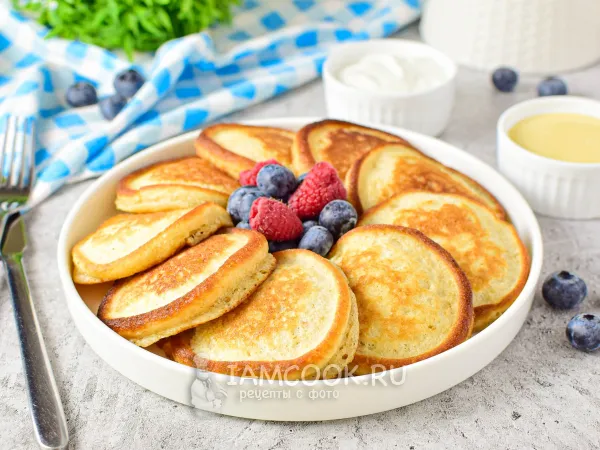 Фото блюда: Оладьи с отрубями на кефире