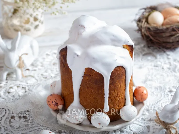 Фото готового блюда: Кулич с лимонным курдом