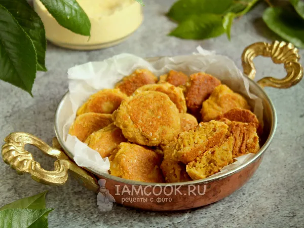 Фото готового блюда: Печенье из поленты на сковороде