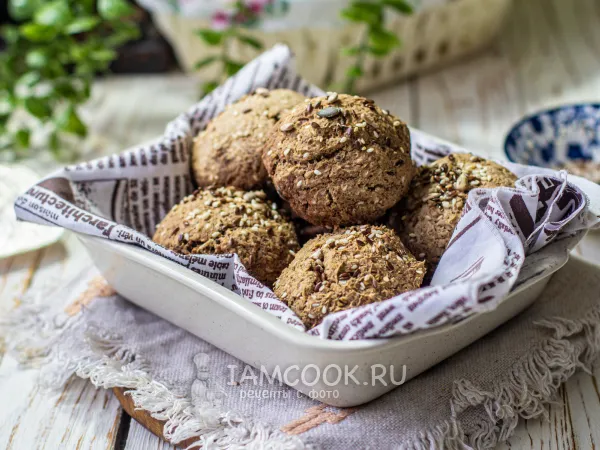 Фото блюда: Булочки из муки зеленой гречки