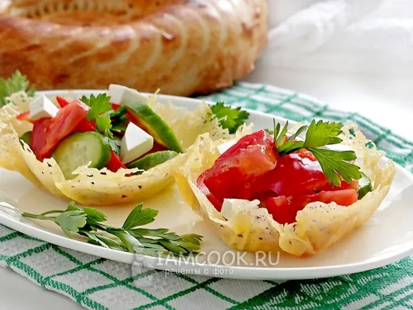 Фото готового блюда: Сырные корзиночки