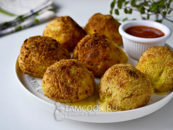 Фото блюда: Картофельные шарики с сыром в духовке