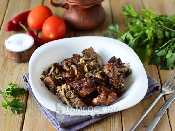 Фото блюда: Куриная печень в аэрогриле