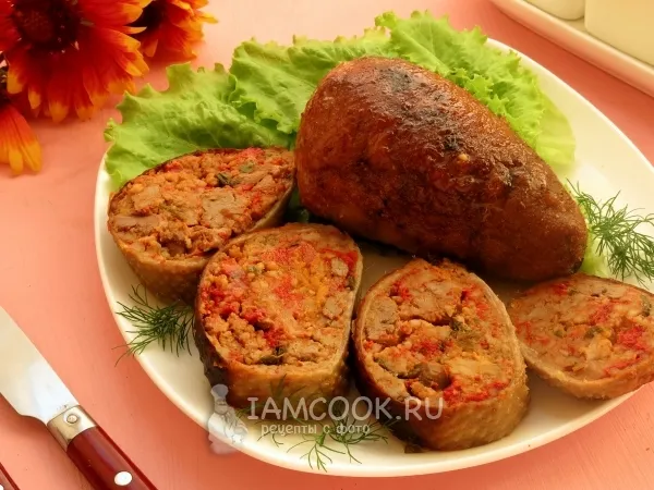 Фото готового блюда: Шейки, фаршированные кускусом и потрохами