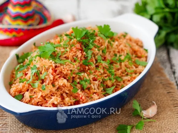 Фото готового блюда: Мексиканский красный рис