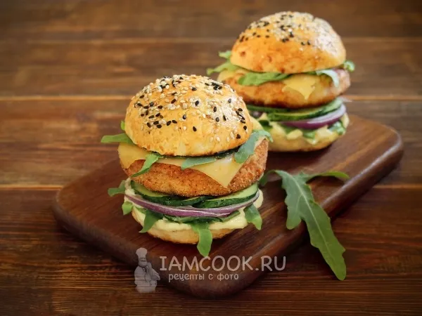 Фото готового блюда: Котлета для фишбургера