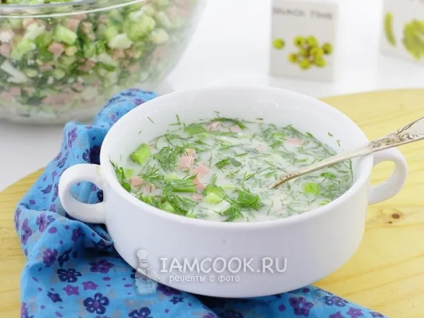 Фото готового блюда: Окрошка на воде с уксусом