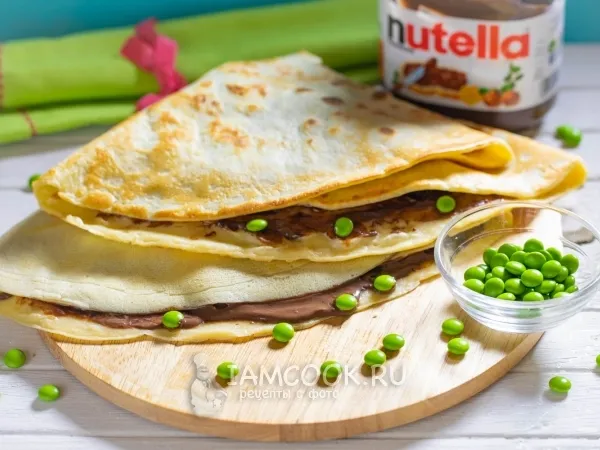 Фото блюда: Блины с нутеллой