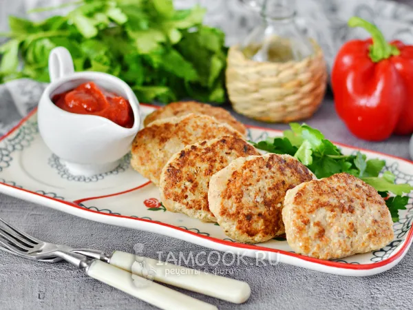 Фото готового блюда: Котлеты из индейки и свинины