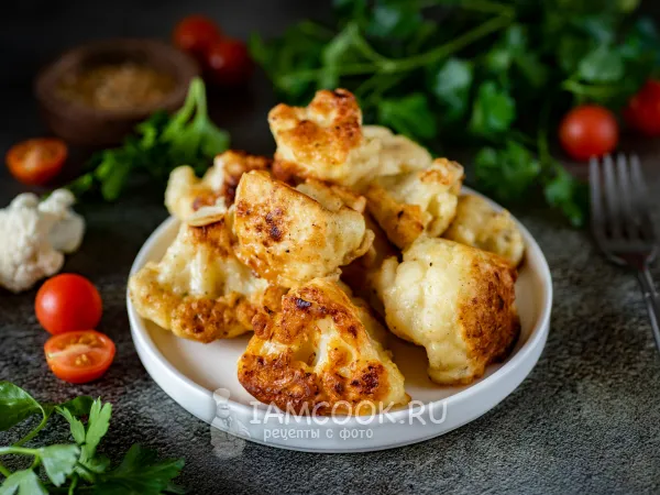 Фото блюда: Цветная капуста с хрустящей корочкой на сковороде