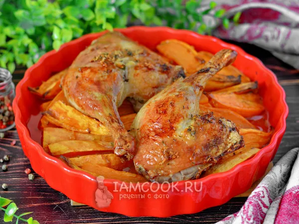 Фото блюда: Утка с бататом в духовке