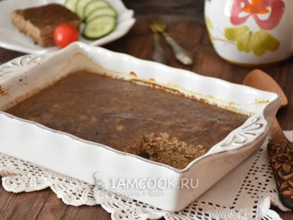 Фото блюда: Печеночное суфле с овощами