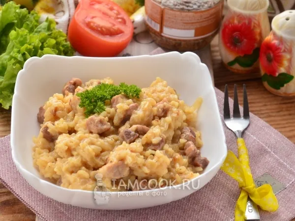 Фото блюда: Ризотто со свининой