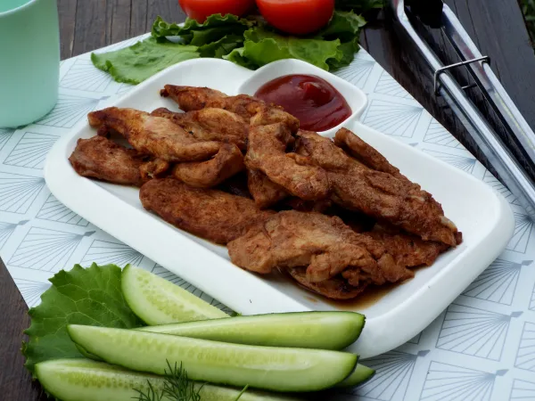 Фото готового блюда: Садж из курицы на костре