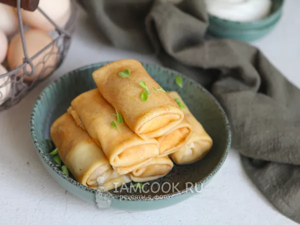 Фото блюда: Яичная начинка для блинов (+блины)