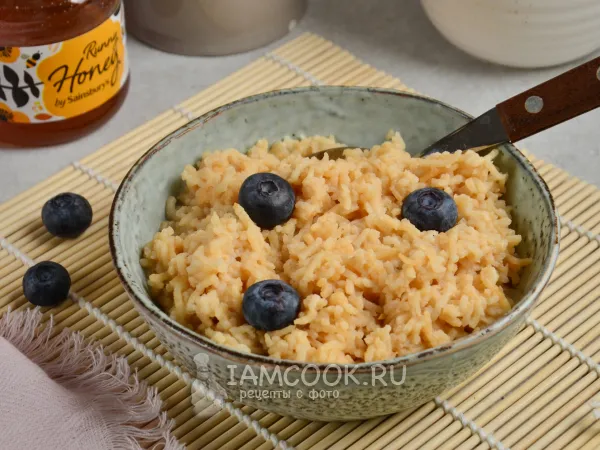 Фото блюда: Рисовая каша на кокосовом молоке в мультиварке