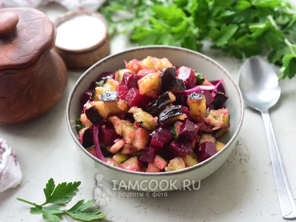Фото блюда: Салат из свеклы и баклажанов