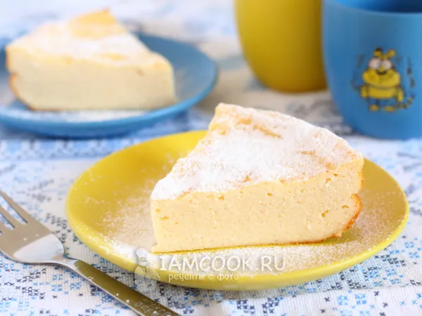 Фото блюда: Творожная запеканка с рисовой мукой в мультиварке