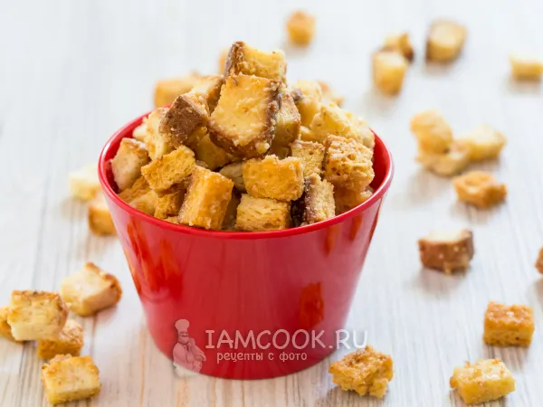 Фото готового блюда: Попкорн из хлеба
