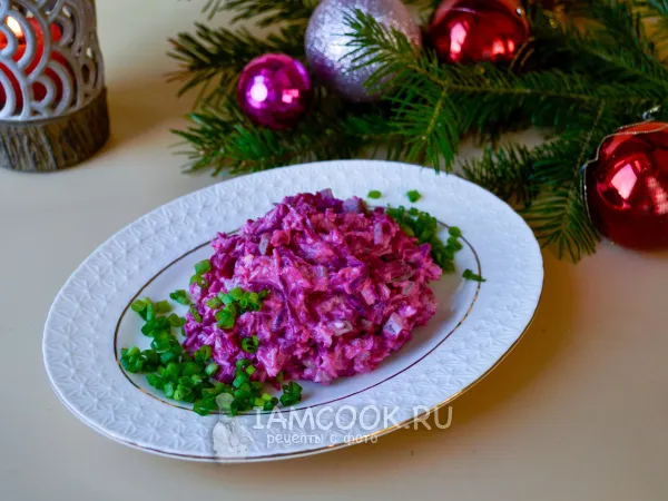 Фото готового блюда: Салат «Розовая пантера»