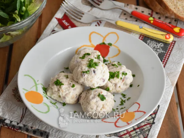 Фото готового блюда: Тефтели из кролика на пару