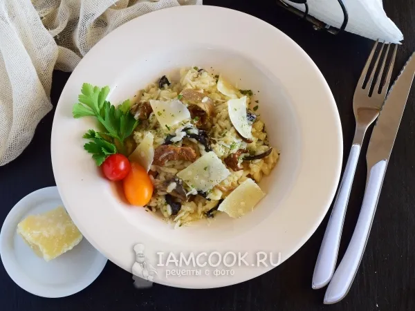 Фото блюда: Ризотто с грибами (классический рецепт)