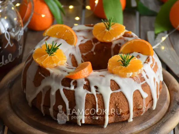 Фото блюда: Рождественский кекс с мандаринами