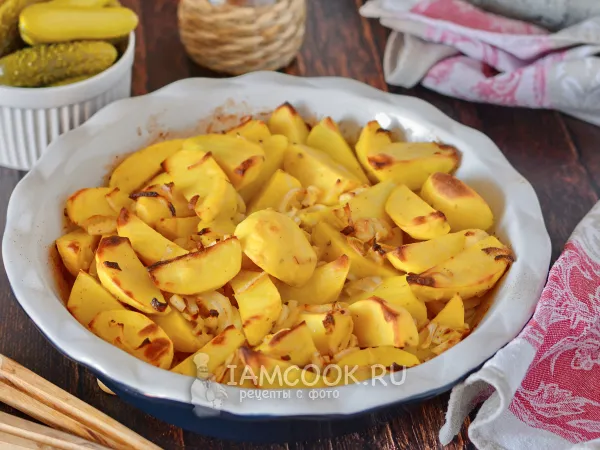 Фото готового блюда: Картошка с горчицей в духовке