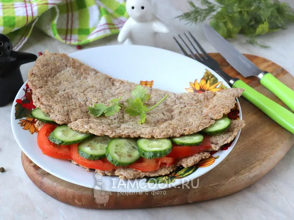 Фото блюда: Овсяноблин без яиц и молока (постный)