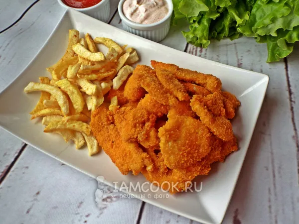 Фото блюда: Куриные наггетсы с чесноком