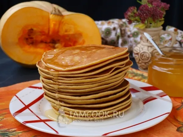 Фото блюда: Тыквенные панкейки