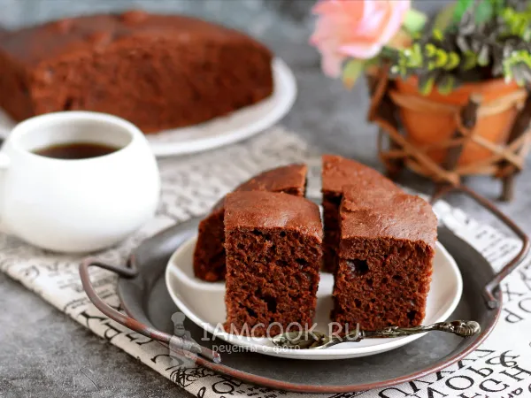 Фото блюда: Коврижка на кефире с какао