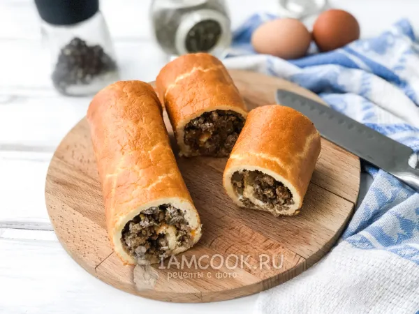 Фото готового блюда: Белковый рулет с фаршем