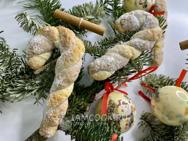 Фото готового блюда: Печенье «Новогодние трости»