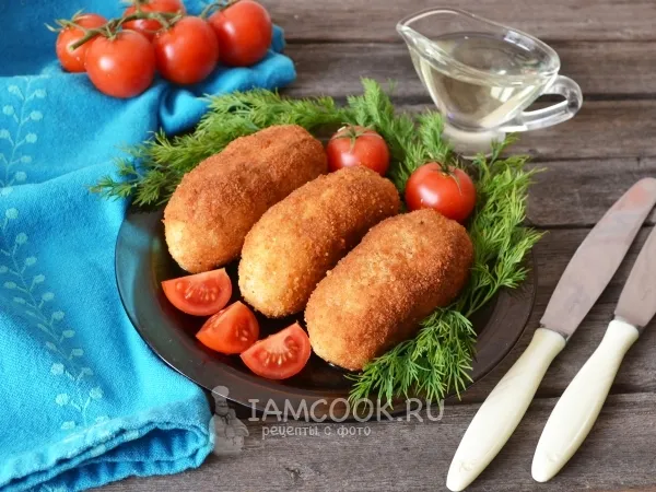 Фото готового блюда: Котлета «Папараць кветка»